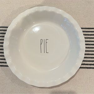 Rae Dunn By Magenta PIE Plate Dish 10" Farmhouse Scalloped Edge